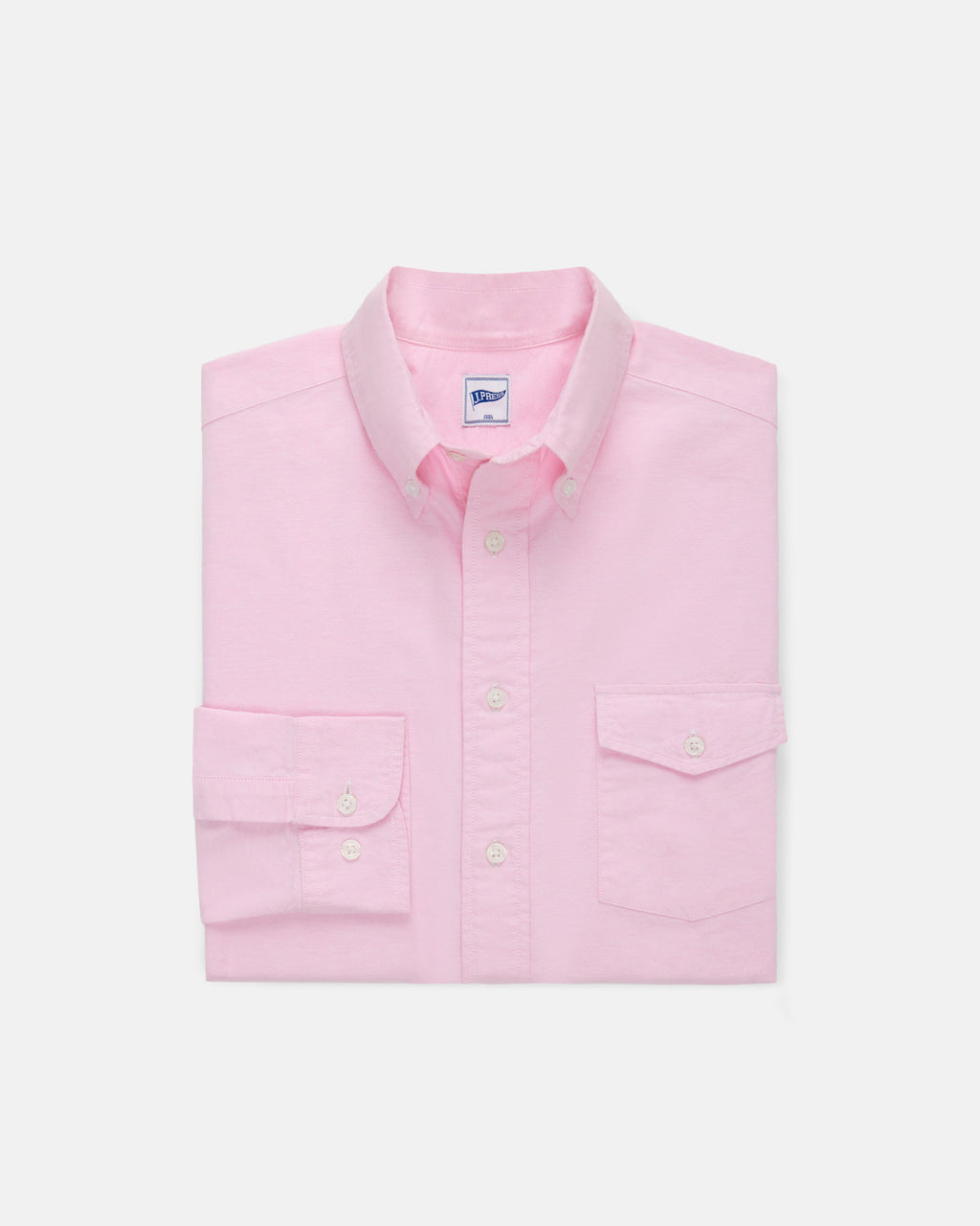 Pink Enzyme-Washed Oxford Sport Shirt - Trim Fit