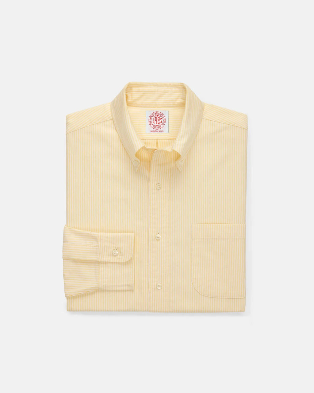 Made-in-USA Yellow University Stripe Oxford Cloth Shirt - Classic Fit