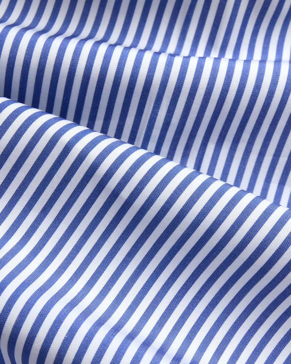 Made-in-USA Thomas Mason Navy Bengal Stripe Spread Collar Dress Shirt - Classic Fit