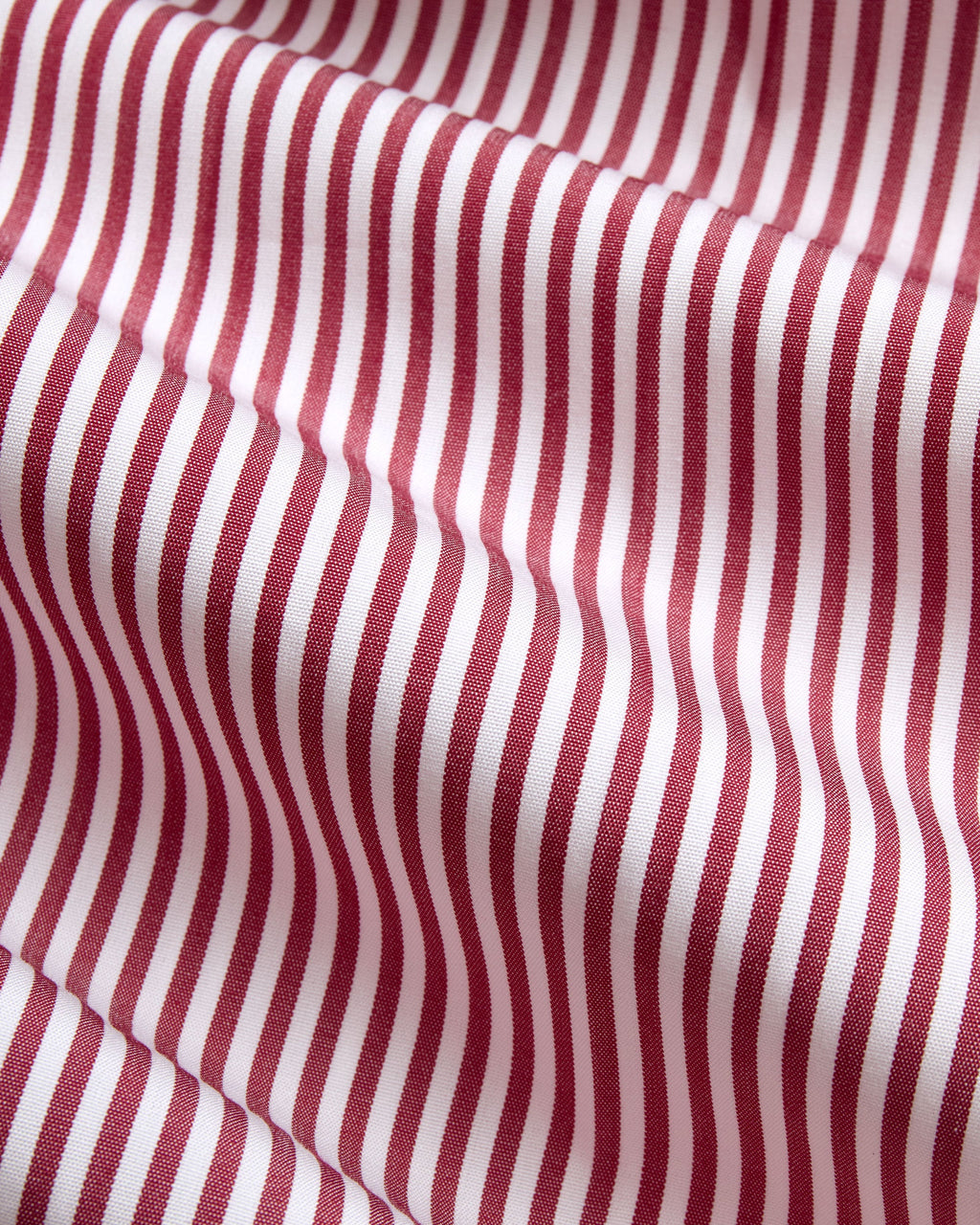 Made-in-USA Thomas Mason Red Bengal Stripe Spread Collar Dress Shirt - Classic Fit