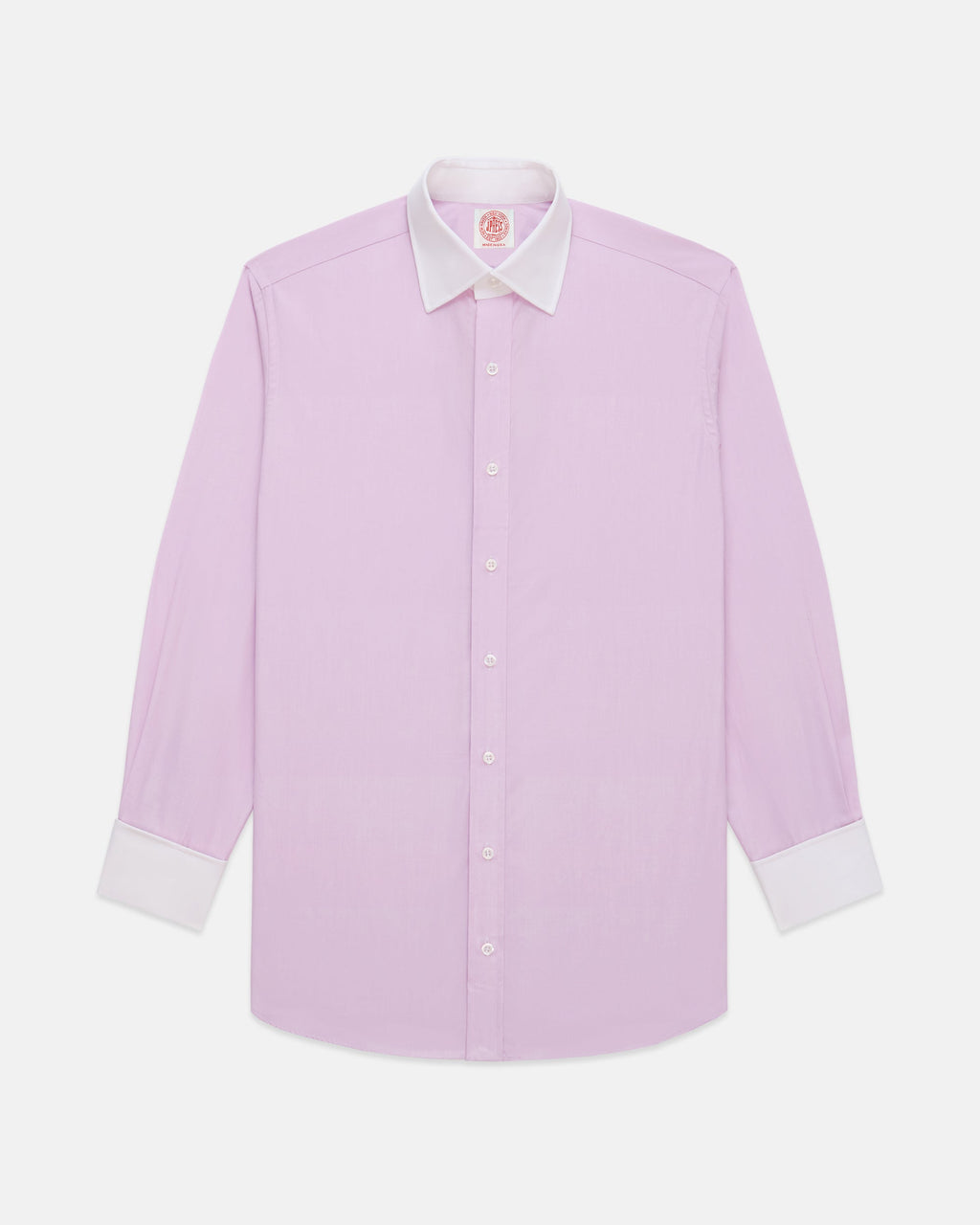 Made-in-USA Thomas Mason Pink Contrast Collar French Cuff Dress Shirt - Classic Fit