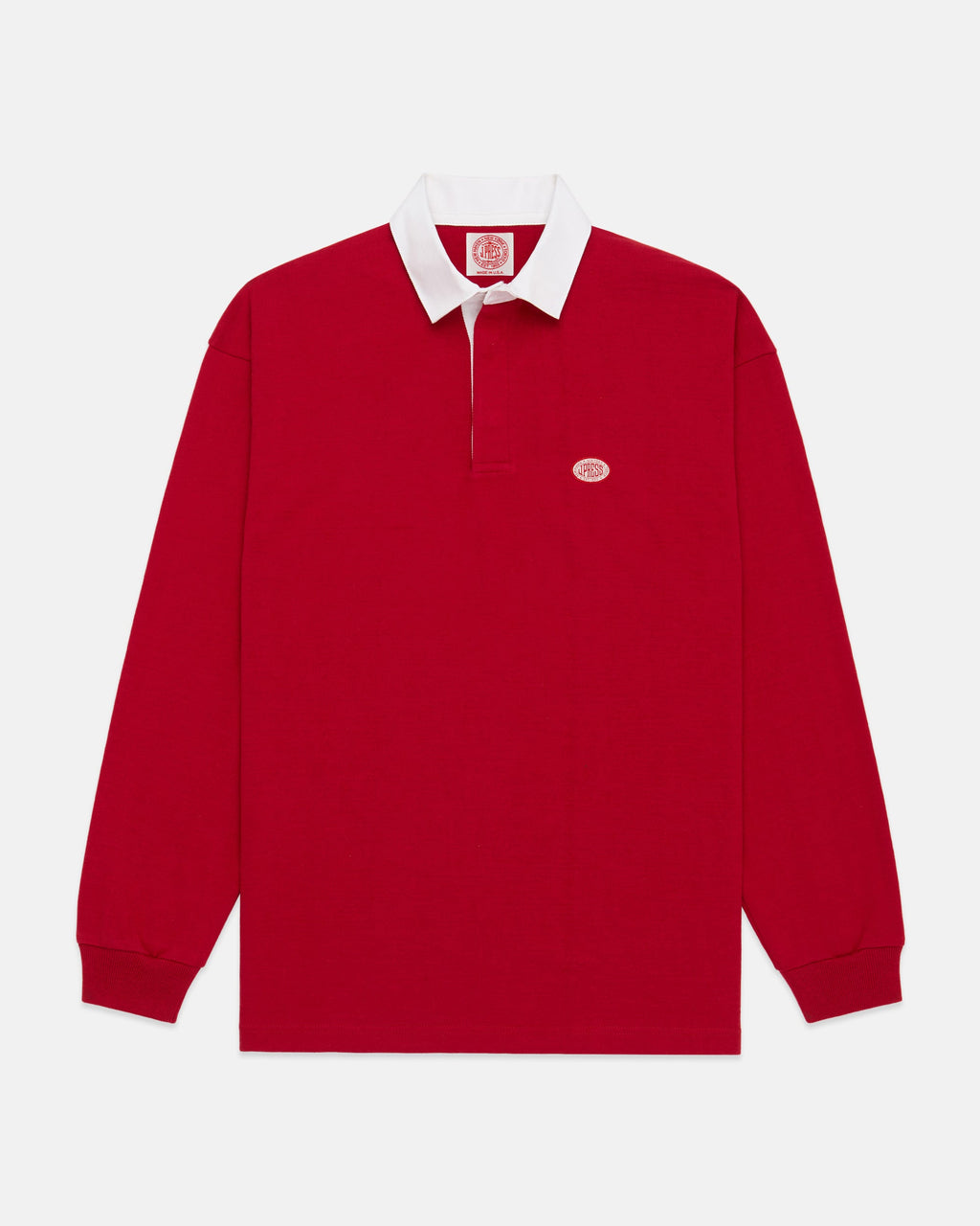 Made-in-USA Solid Red J. Press Seal Rugby Shirt