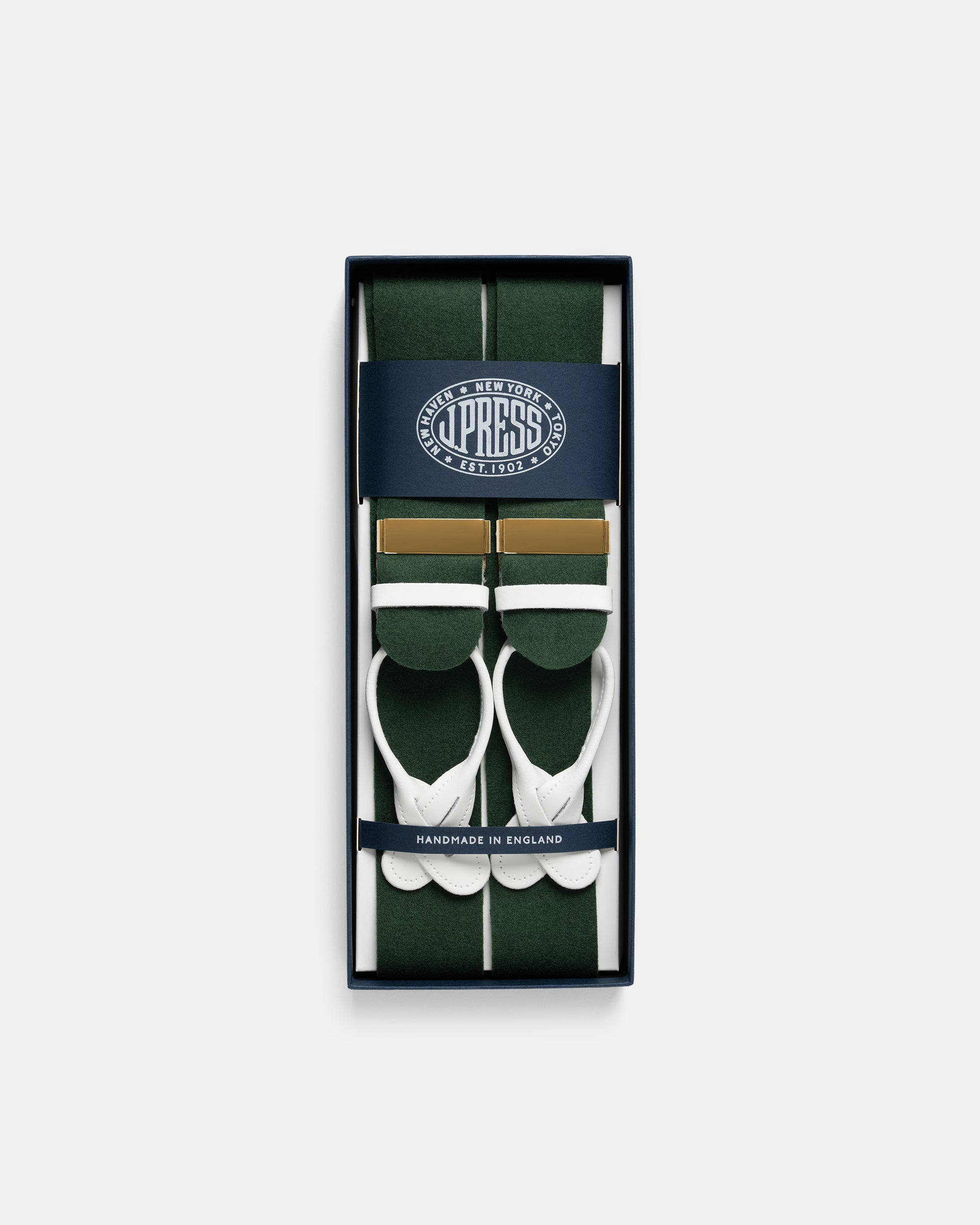 Made-in-England Green Wool Boxcloth Braces