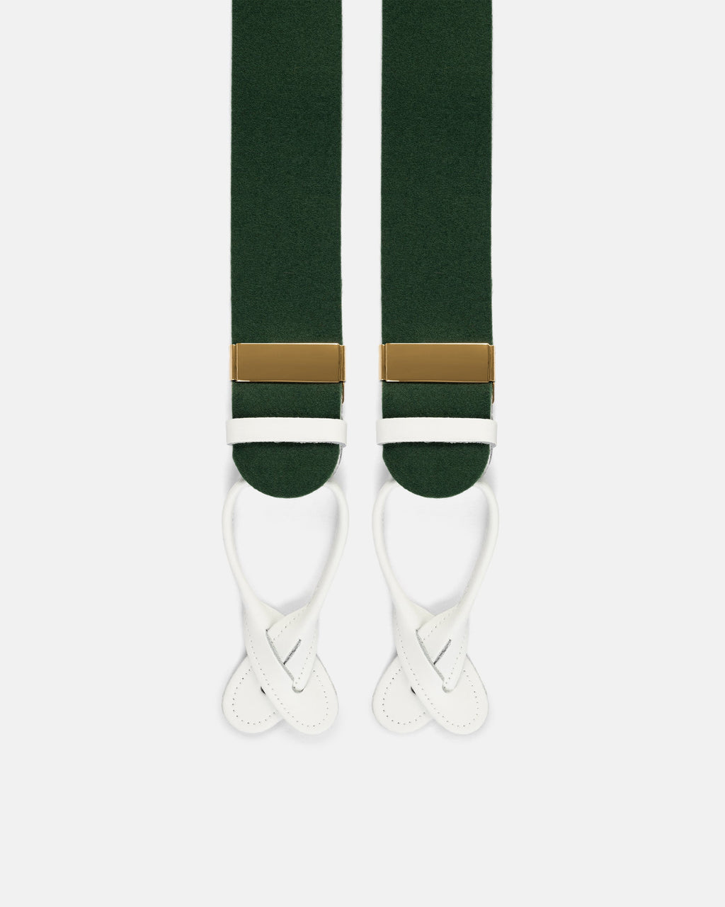 Made-in-England Green Wool Boxcloth Braces