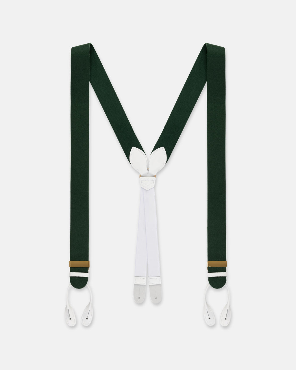 Made-in-England Green Wool Boxcloth Braces