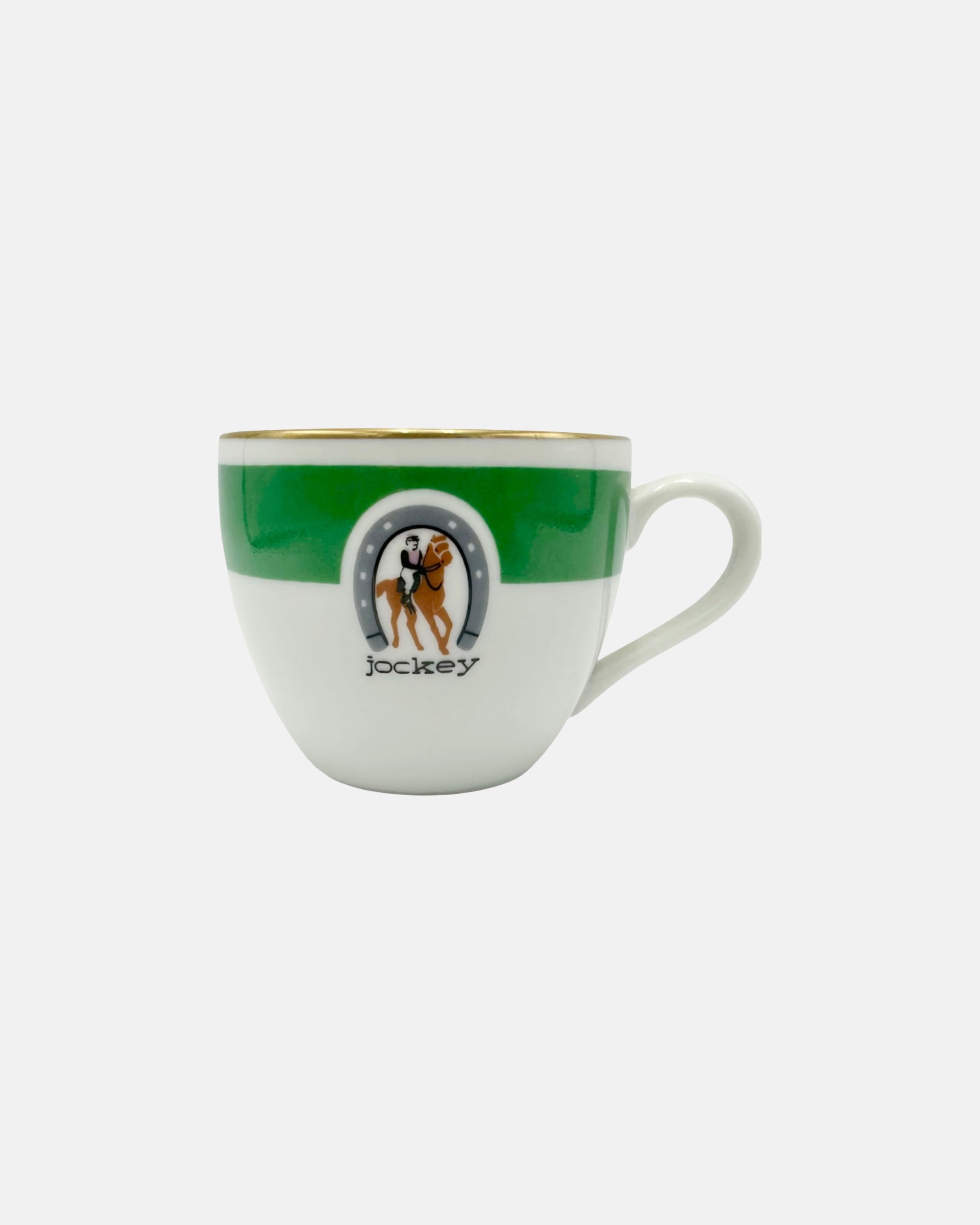 Vintage Jockey Restaurant Madrid Equestrian Demitasse Cup & Saucer