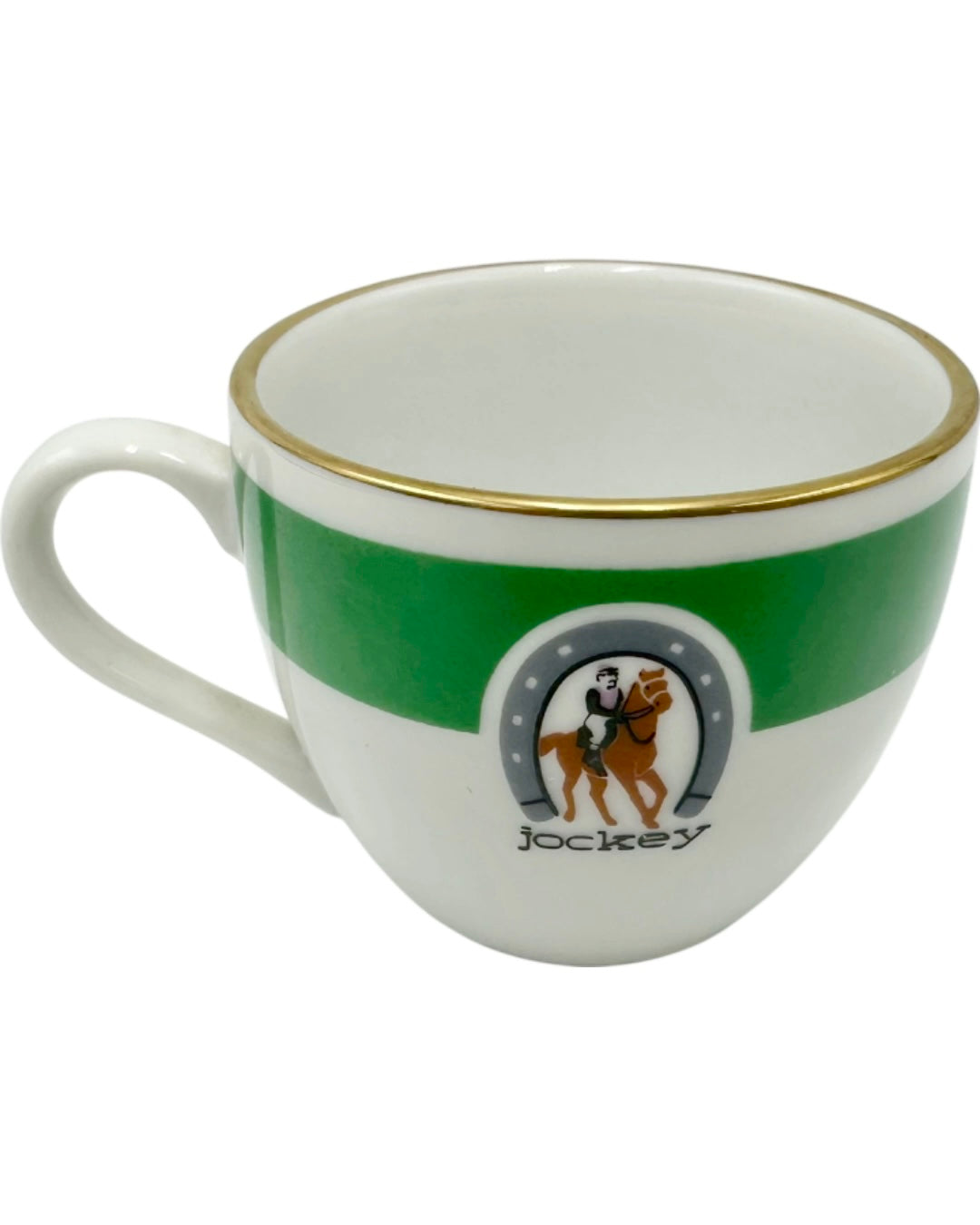 Vintage Jockey Restaurant Madrid Equestrian Demitasse Cup & Saucer