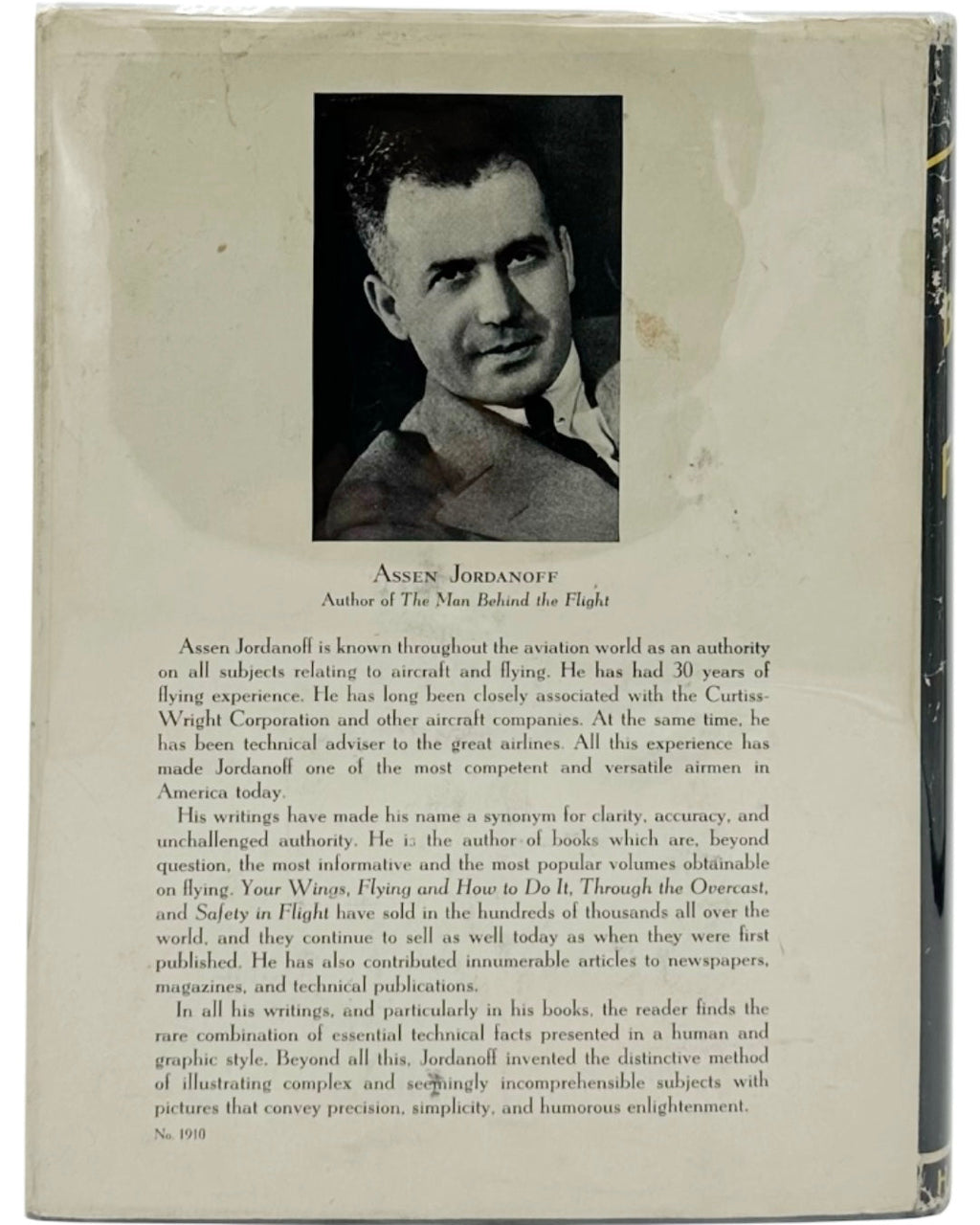 The Man Behind the Flight by Assen Jordanoff 1942 1st Edition Book