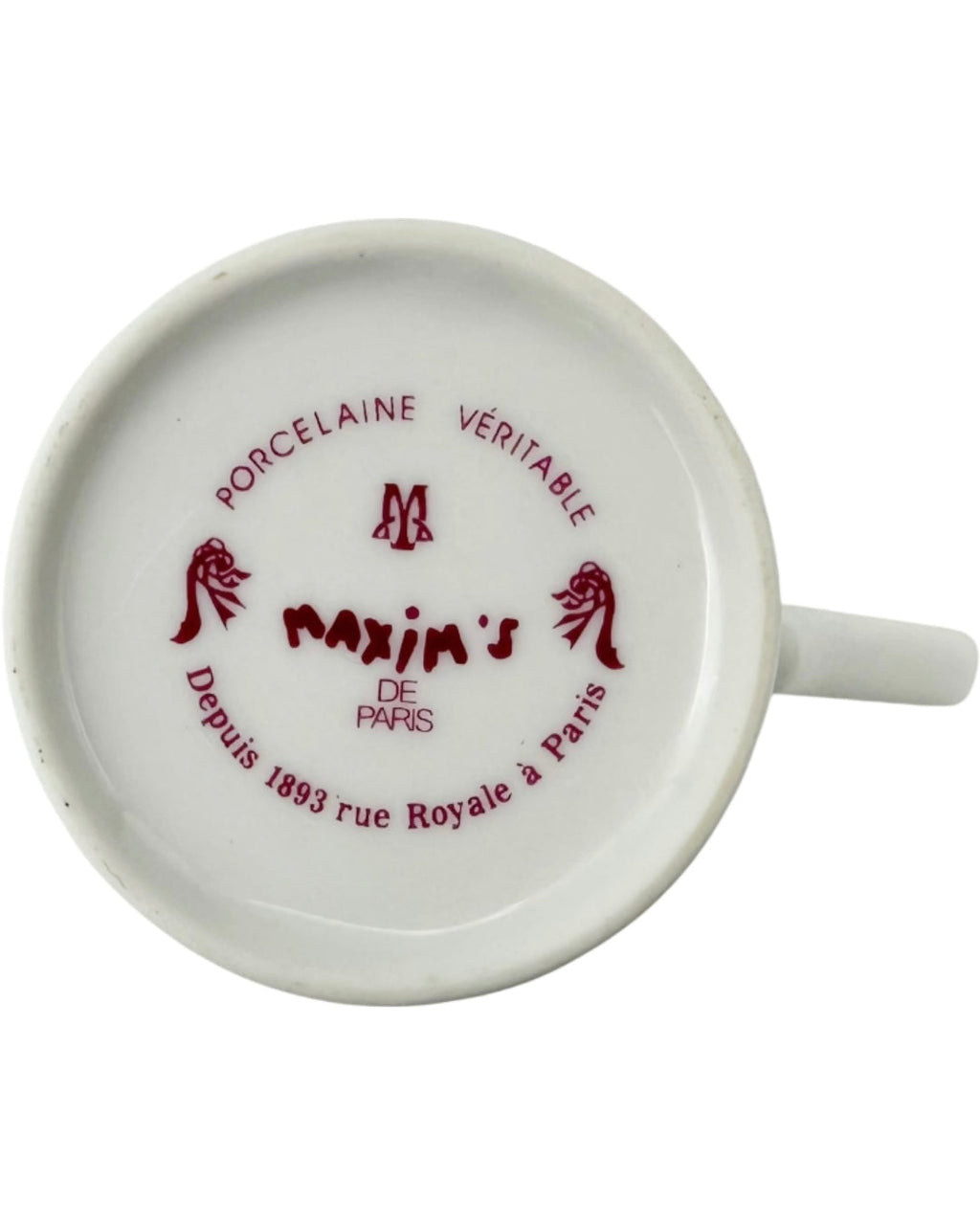 Vintage Maxim's De Paris Restaurant Demitasse Cup & Saucer
