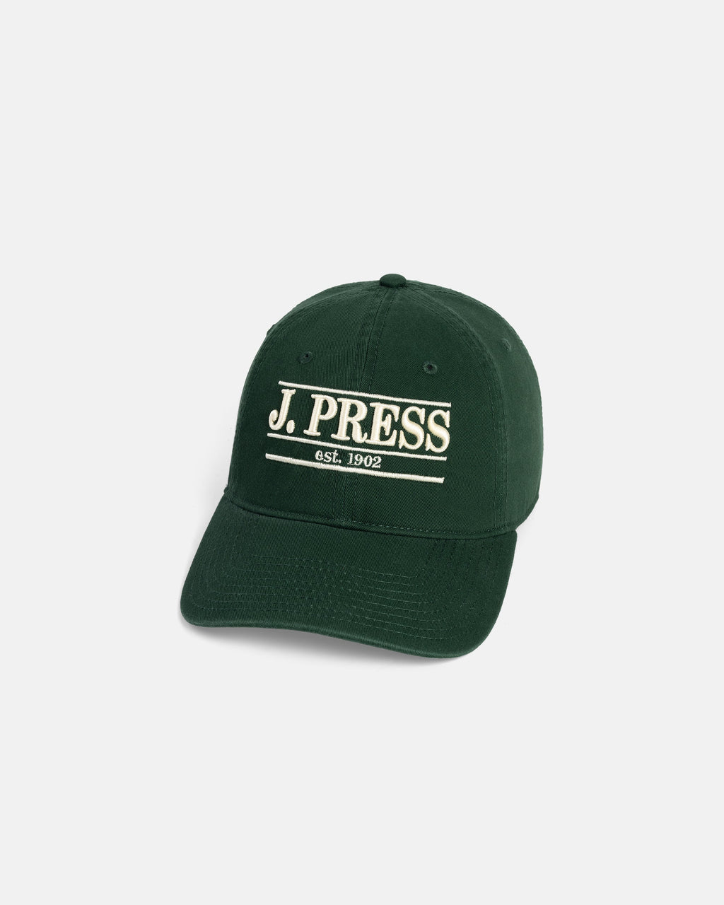 J. PRESS Green Three-Bar Dad Hat