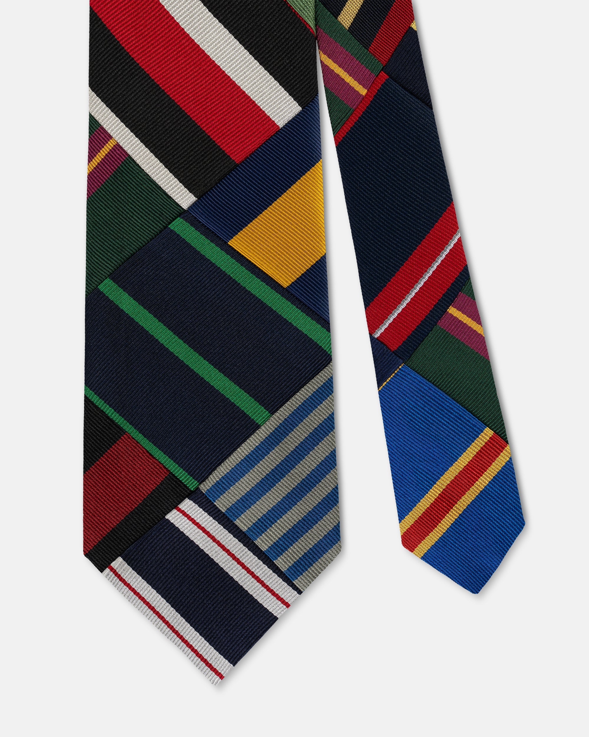 Made-in-USA Patchwork Stripe Tie