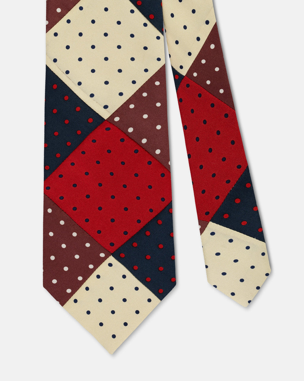 Made-in-USA Patchwork Polka Dot Tie