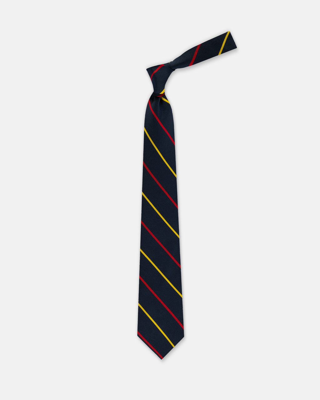 Made-in-USA Navy, Red, & Yellow Stripe Repp Tie