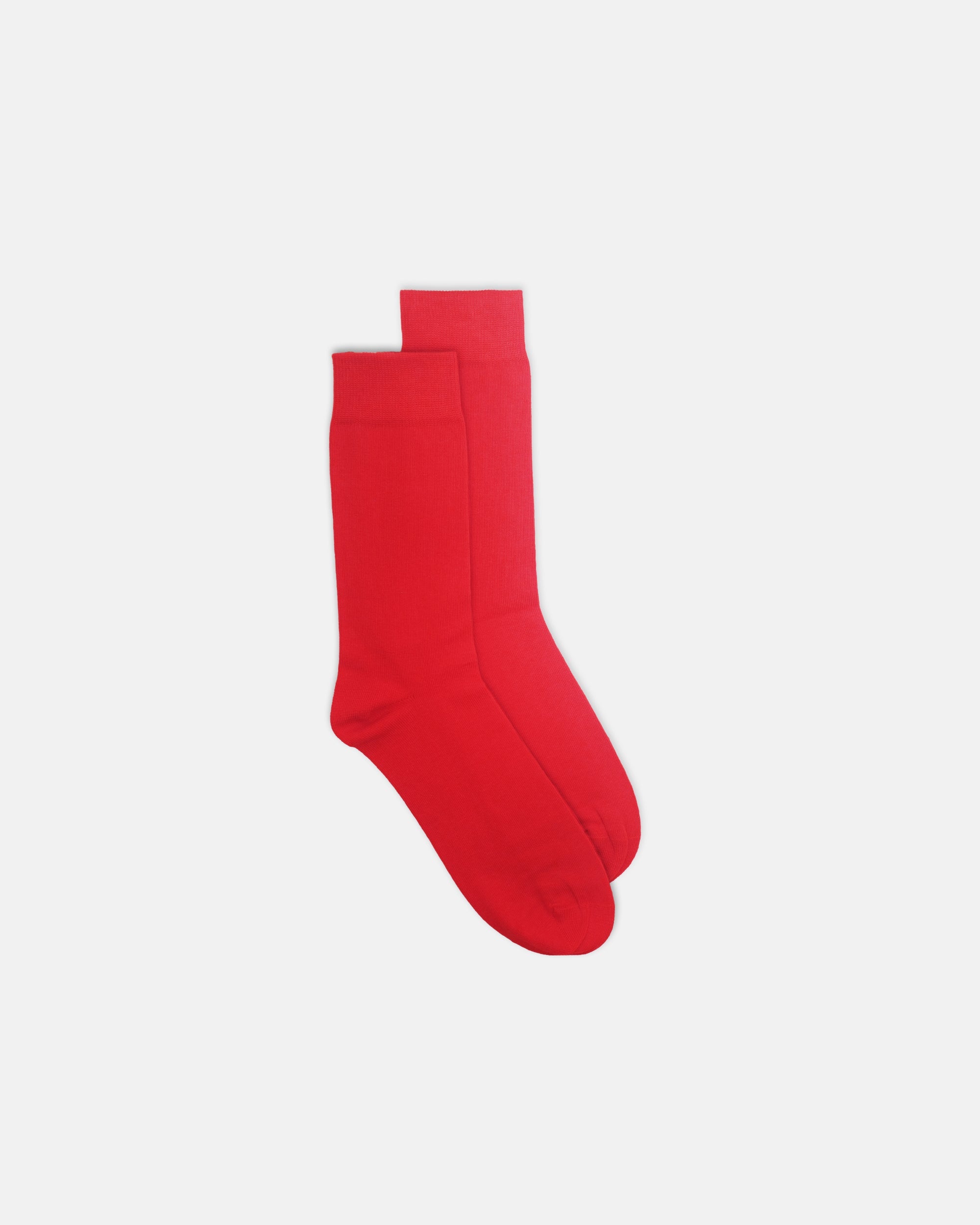 Solid Red Cotton Socks