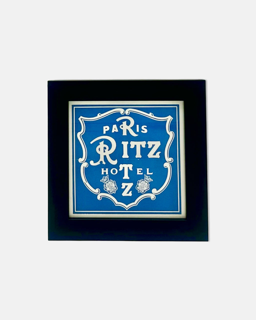 Vintage Hotel Ritz Paris Framed Luggage Label
