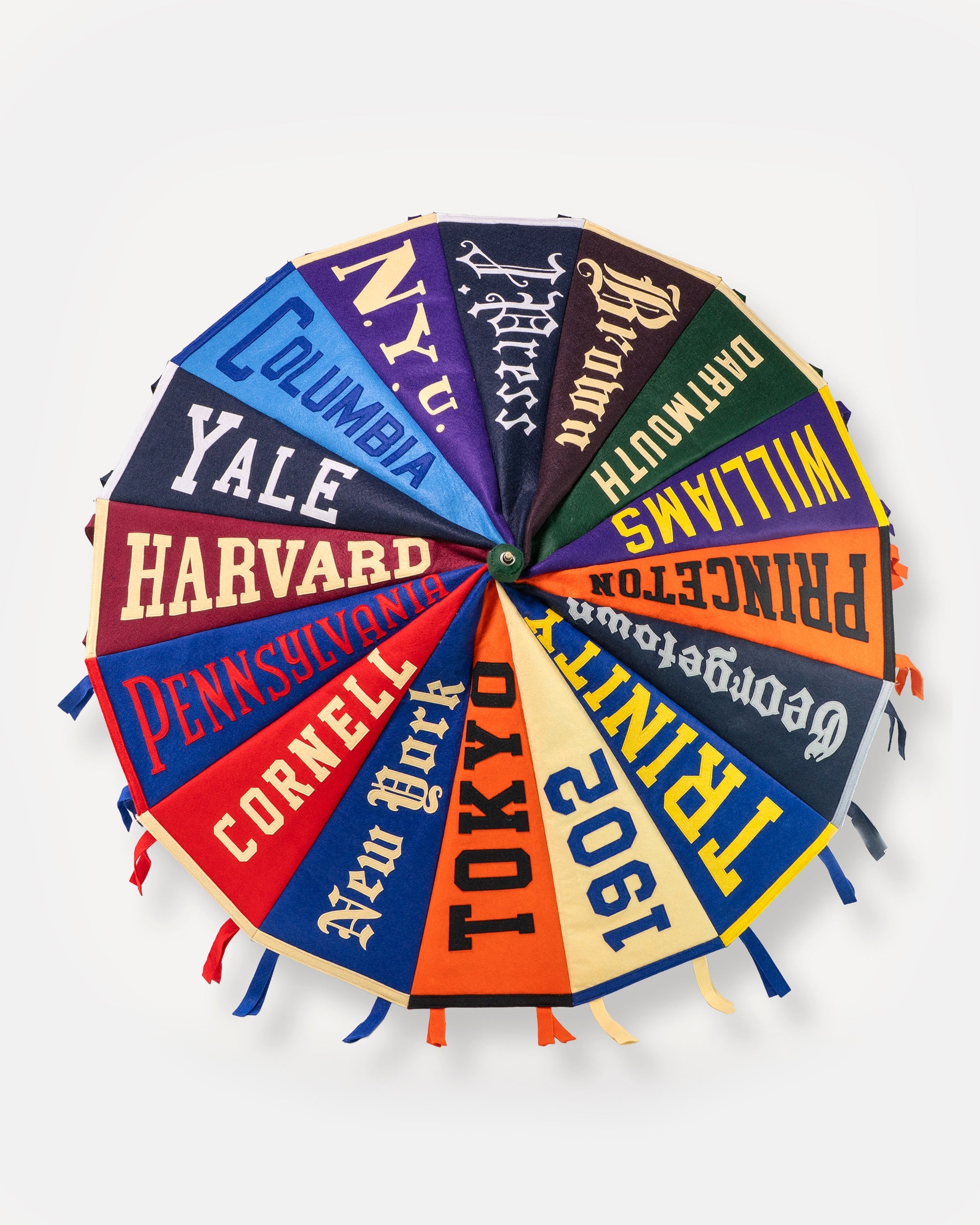 Made-in-USA Vintage Felt Pennant Umbrella