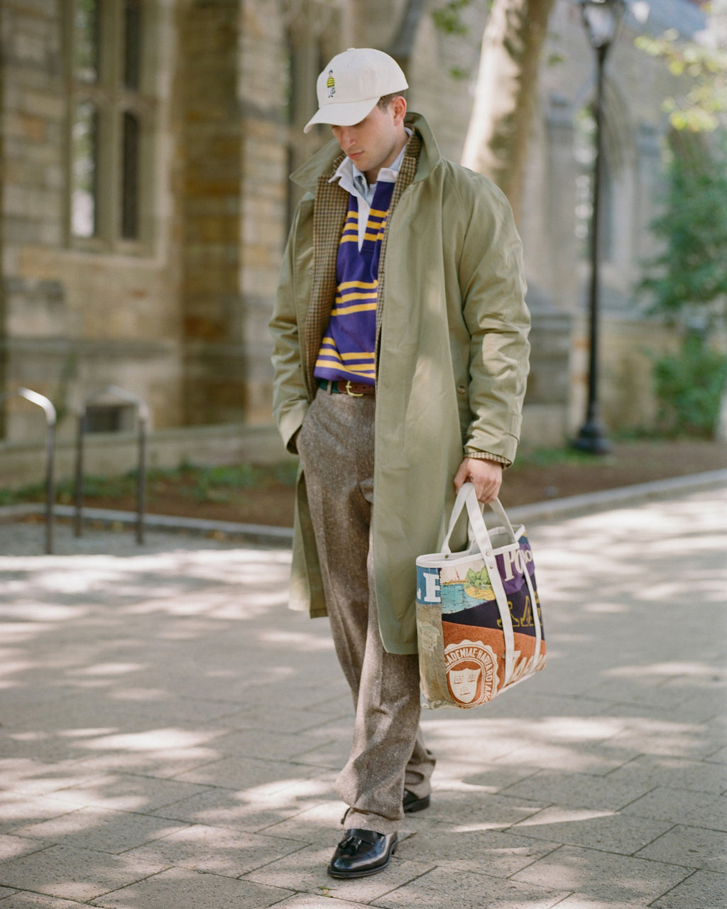 Made-in-USA Handmade Vintage Pennant Tote