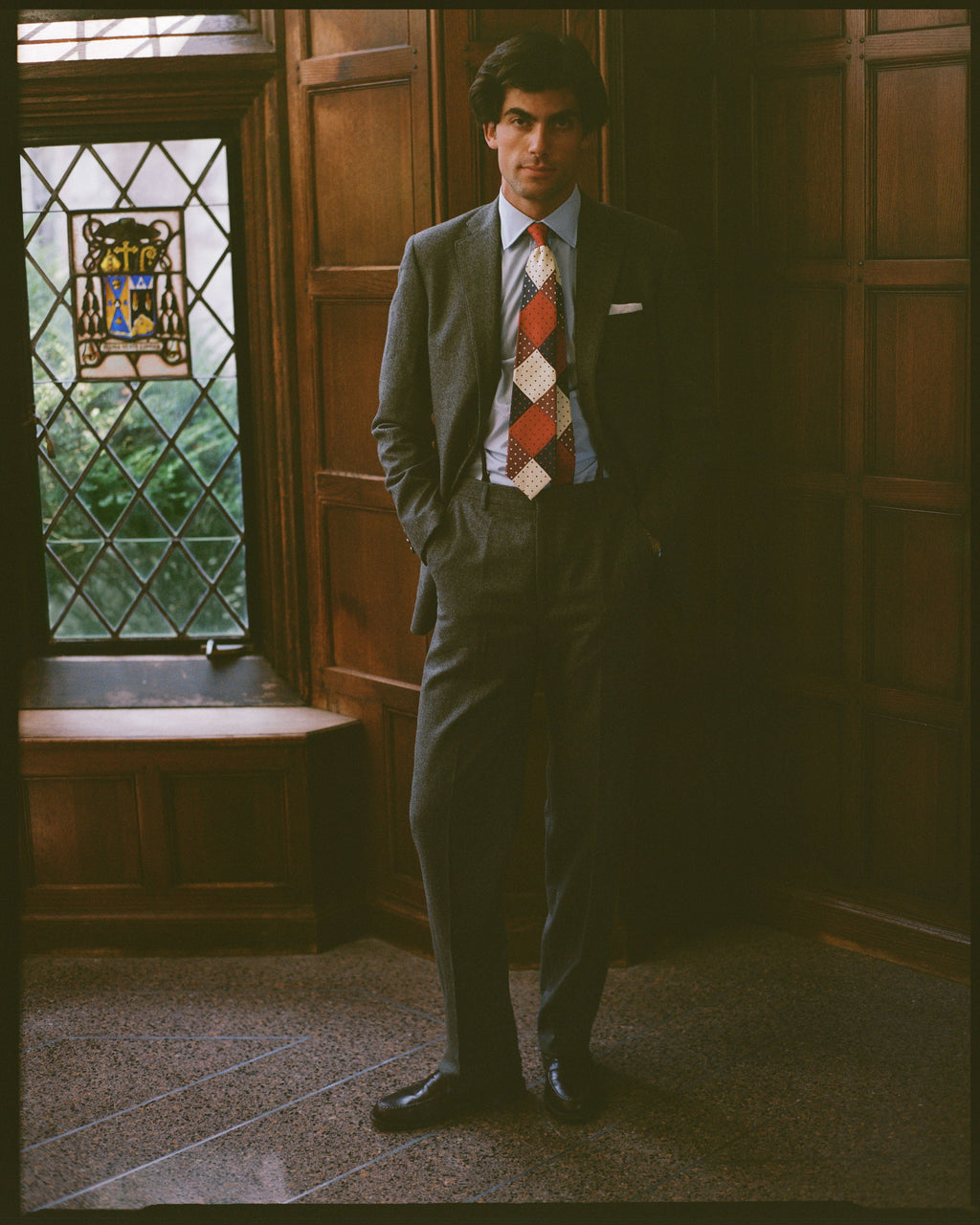 Made-in-USA Solid Grey Fox Flannel Suit