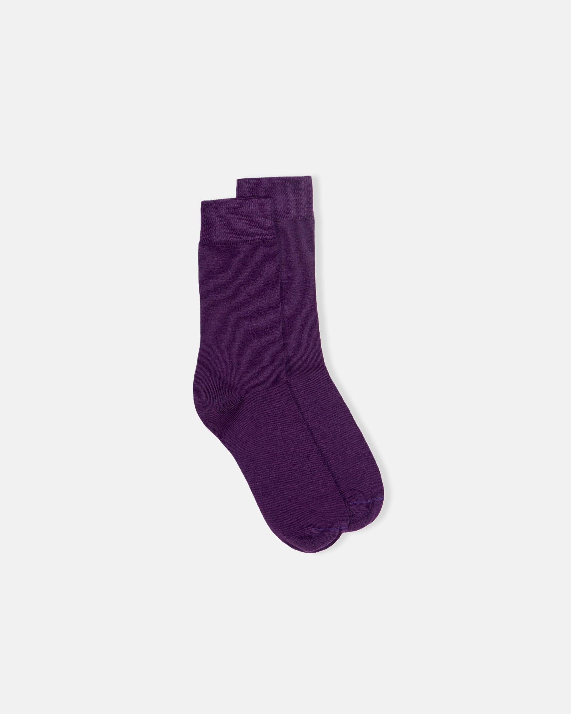 Solid Purple Cotton Socks